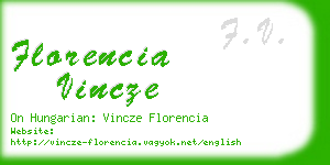 florencia vincze business card